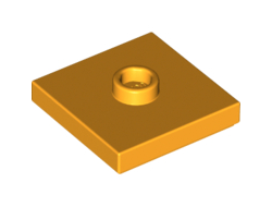 Plate, Modified 2 x 2 with Groove and 1 Stud in Center (Jumper), Bright Light Orange (87580 / 6193972)