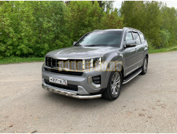 Защита переднего бампера с перемычками d60/42 для Kia Mohave (2021-...)