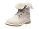 Timberland Teddy Fleece Белые/мех с отворотом (35-40)