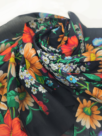 Павловопосадский платок Солнечный танец 1711-18