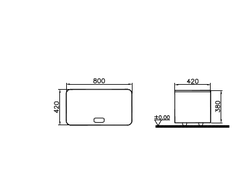 Шкаф на колесиках VitrA Nest Trendy, 80 см, цвет натуральная древесина, 56181