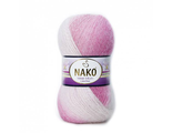 Бело -бежево-розовый  28081  Mohair Delicate Color flow 5% мохер 10% шерсть 85% акрил 100 г/ 500 м