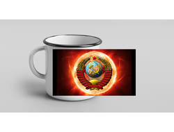 Кружка металлическая эмалированная СССР №1