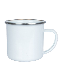 Кружка ЭМАЛИРОВАННАЯ со СТАЛЬНЫМ ободком, артикул SKB-TF350S, 1/48