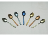 Подарочный набор титановой столовой посуды "Радуга" (7 цветных чайных ложек)