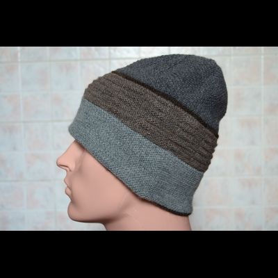 Вязаная мужская шапка купить в интернет магазине мужских вязаных шапок