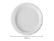 Одноразовые тарелки плоские, КОМПЛЕКТ 100 шт., d = 205 мм, ЭКОНОМ, белые, полистирол (ПС), СТИРОЛПЛАСТ