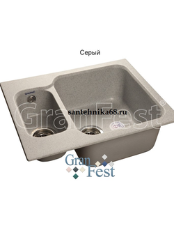 Керамическая мойка Granfest Гранфест STANDART GF-S615K реверсивная 2 секционная мойка