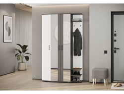 Прихожая ПАОЛА Графит/Белый