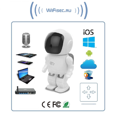 Видеоняня /WiFi-LAN охранная видеокамера моторизированная с DVR (robot), HD (163eye/Yoosee)