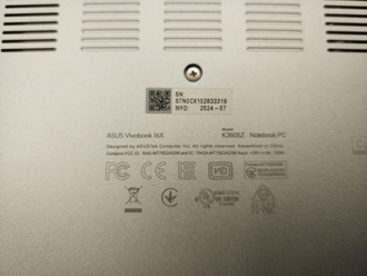 ASUS VivoBook 16X K3605ZV-N1028 ( 16.0 WUXGA IPS 120HZ i5-12450H RTX4060 16GB 512SSD )