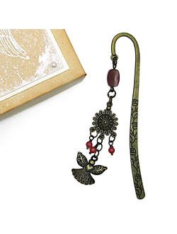 "Свет Ангелов". Длинная (11,5 см) книжная закладка с ангелом, кораллами и орехом тагуа