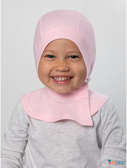 Шапка-шлем 24301-01 95%хлопок 5%лайкра, светло-розовый 46-48