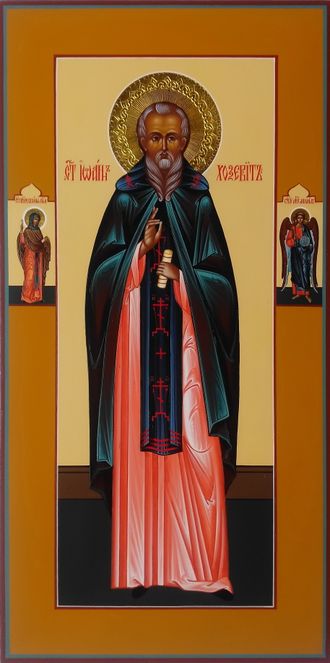 Иоанн Хозевит, епископ Кесарийский, Святой Преподобный. Рукописная мерная икона.