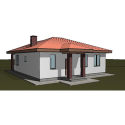 Одноэтажный дом с тремя спальнями 92м² (S35)