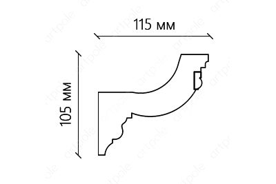 Карниз орнаментальный SK153N (наборный)