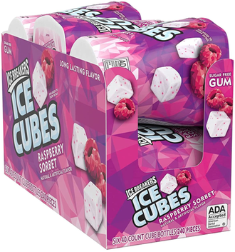 ICE BREAKERS CUBES Жев.резинка Малиновый сорбет 91,5 гр (6 шт)