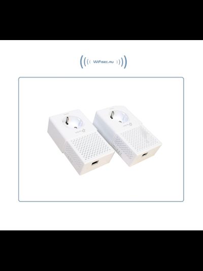 TP-LINK, HomePlug AV2 Сетевой адаптер PowerLine 1000 Мбит/с Ethernet  с розеткой (комплект 2 шт.)