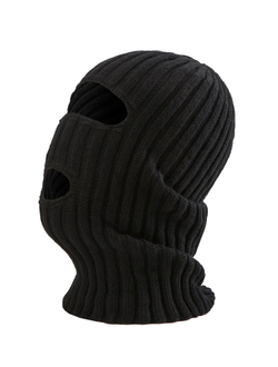 Шапка-маска черная трикотажная 100% акрил, цена за 1 шт. (х10х200)