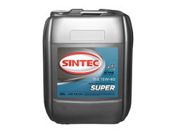 Масло SINTEC Супер SAE 10W-40 API SG/CD канистра 91л 80кг/Motor oil 91liter 80kg can