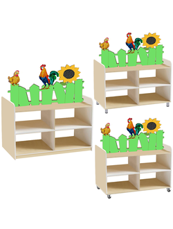 ТУМБА ДЛЯ ИГРУШЕК И ПОСОБИЙ 19 ДВУСТОРОННЯЯ