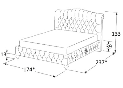 Современная дизайнерская кровать Верона, мягкое высокое изголовье, катерная стяжка, фанера, усиленная металлом, с подъемным механизмом и бельевым ящиком