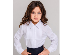 Д 9066 Блузка длинный рукав со складками р.134-158