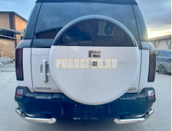 Защита заднего бампера  угловая двойная Папа Тюнинг d60/42 для ROX 01 2024-