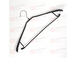 AM445B Вешалка металлическая прорезиненная с перекладиной и крючками цвет: черный