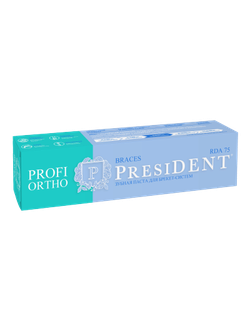 Зубная паста Profi Ortho Braces (для брекет-систем), PresiDENT, 50 мл.