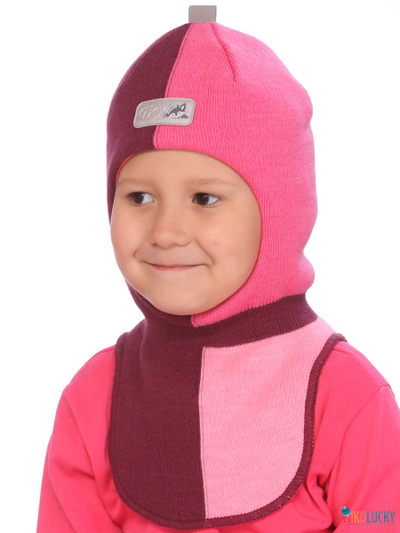 Шапка-шлем  21101-03, цвет рубиновый,ярко-розовый р. 50-52