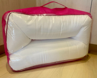 Подушка для тела во весь рост 170  или 190 см с шариками внутри с наволочкой на молнии хлопок рисунок Мятный узор