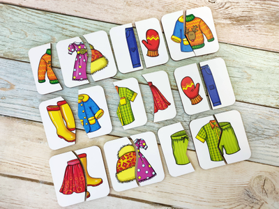 Картинки-половинки ЛАЙТ "Одежда"