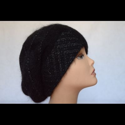 Черный теплый зимний берет для женщин Vizio Италия 5854