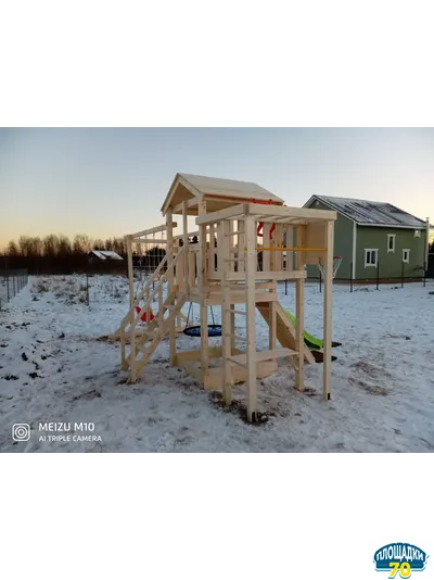 Детская площадка Савушка Мастер 4 + качели-гнездо