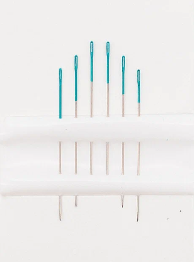 04881 PONY Иглы для бисера № 11, 6 шт, цветное ушко