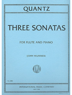 Quantz. Three sonatas for flute and piano