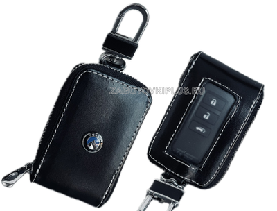 Ключница авто с окошком из натуральной кожи с логотипом GEELY