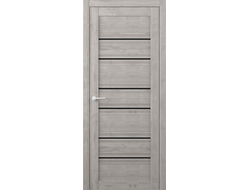 Межкомнатная дверь Teхас графит с черными стеклами