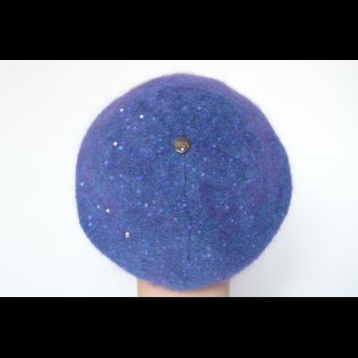 Голубой тонкий зимний берет для женщин Vizio Италия 6948 BO