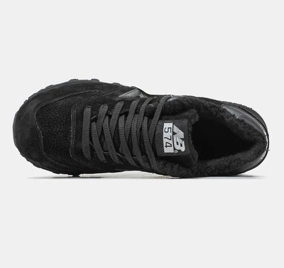 New Balance 574 Winter Black с мехом