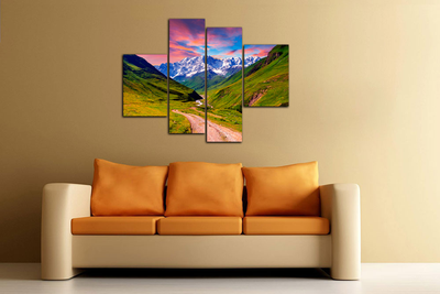 Модульная картина "Тропинка к белым горам"