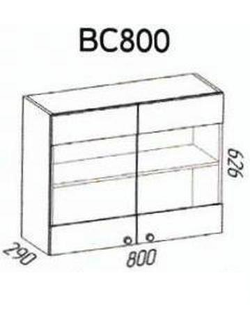 Шкаф ВС800 Мальва (Эра)