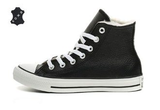 Кеды Converse All Star Chuck Taylor All Star 144726 Зимние кожаные черные