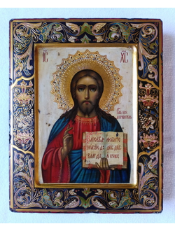 Господь Вседержитель. Спаситель. Рукописная икона 22х28см.