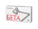 Светильник настольный "Бета", на струбцине, лампа накаливания/люминесцентная/светодиодная до 60 Вт, белый, высота 70 см, Е27