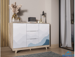 КОМОД &quot;МЕГАПОЛИС&quot; КМ-15 ( дуб каньон/фотопечать аква), 1210*828*404