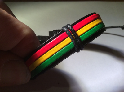 Кожаный браслет унисекс Раста