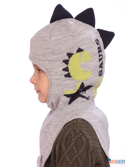 Шапка-шлем  21101-04, цвет серый,темно-синий, р. 52-54