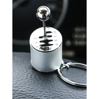 Брелок рычаг КПП, металл, СЕРЕБРО